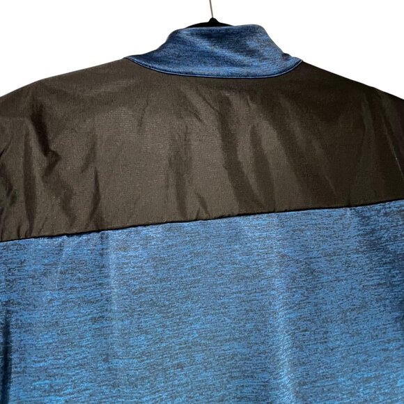 Greg Norman Tasso Elba Blue Heathered Sleeveless Full Zip Vest HydroTech Golf - Picture 8 of 16